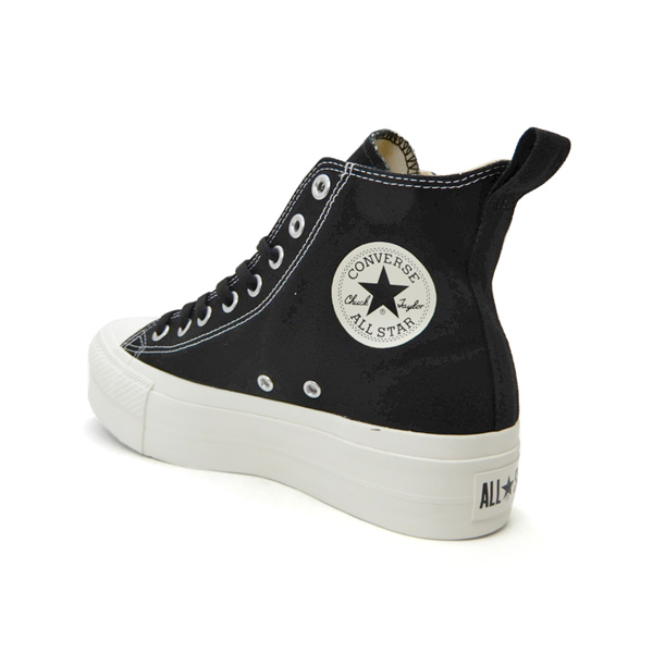 CONVERSE コンバース レディース スニーカー ジップ 黒 厚底 ALL