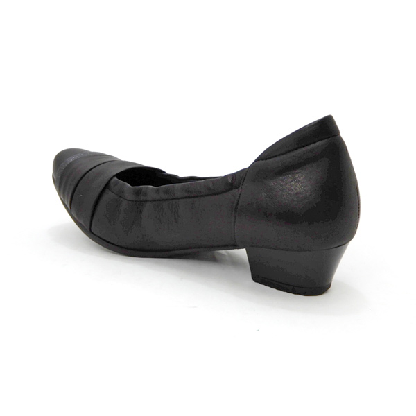 FIZZ REEN（フィズリーン） パンプス ローヒール 幅広 3E 黒 本革