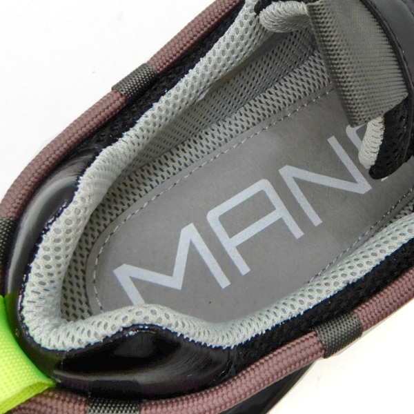 MANA（マナ） スニーカー 黒 レディース 人気 厚底 革 556091 ブラック