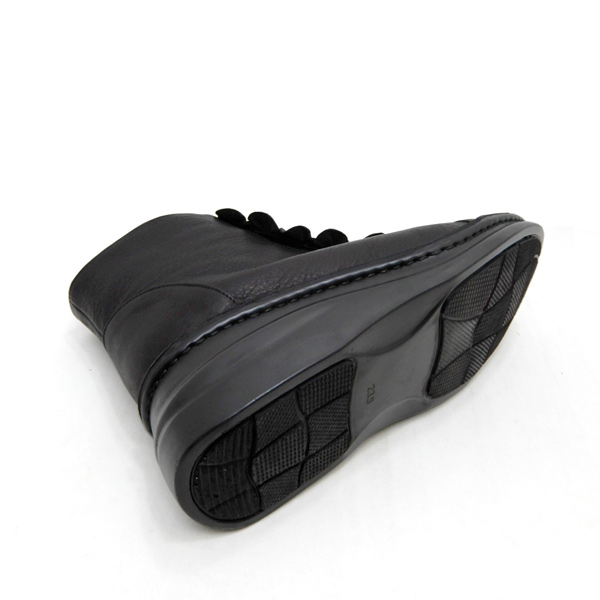 20％オフ】ショート ブーツ レディース 本革 黒 日本製 幅広 3E 22cm