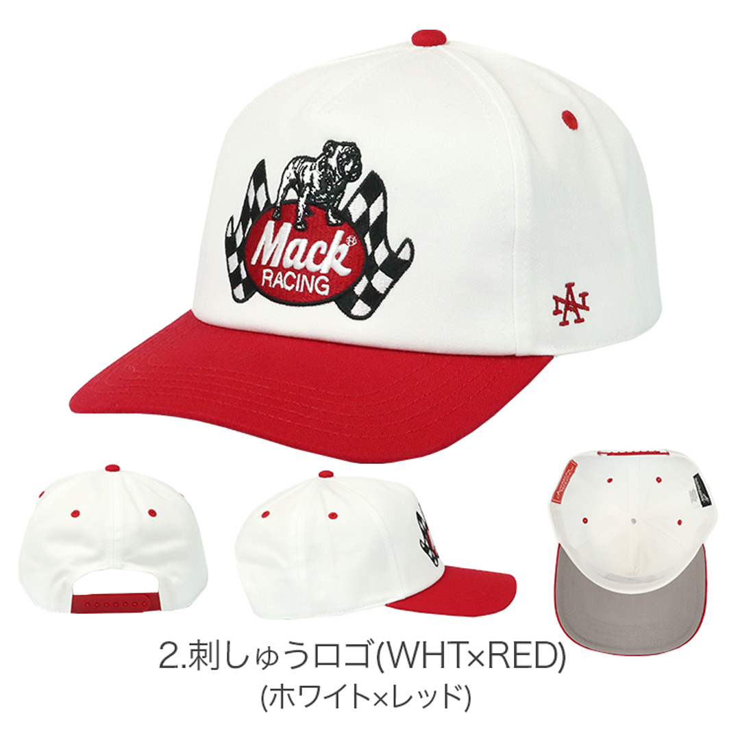 80s USA製　Mack Trucks Bulldog 赤 メッシュキャップ FUNALIVE（ファンアライブ） キャップ 帽子 MACK TRUCKS ワッペン