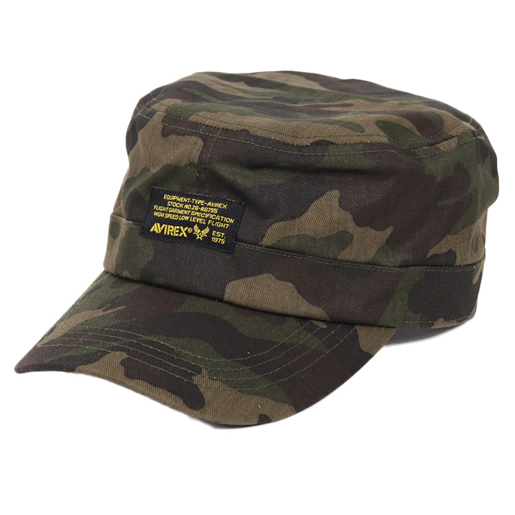 アビレックス ワークキャップ 帽子 メンズ AVIREX BLACK PATCH ブランド
