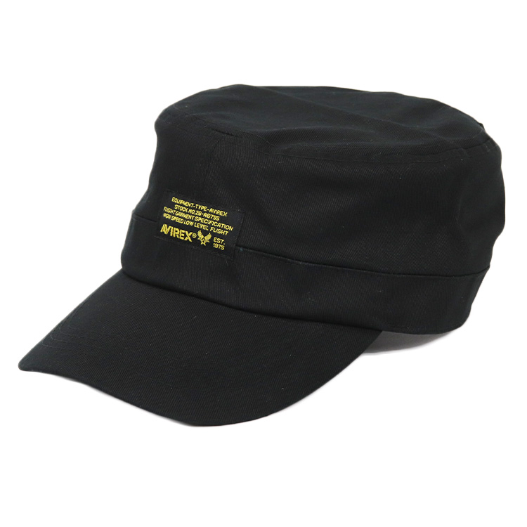 アビレックス ワークキャップ 帽子 メンズ AVIREX BLACK PATCH ブランド｜99headwearshop｜02