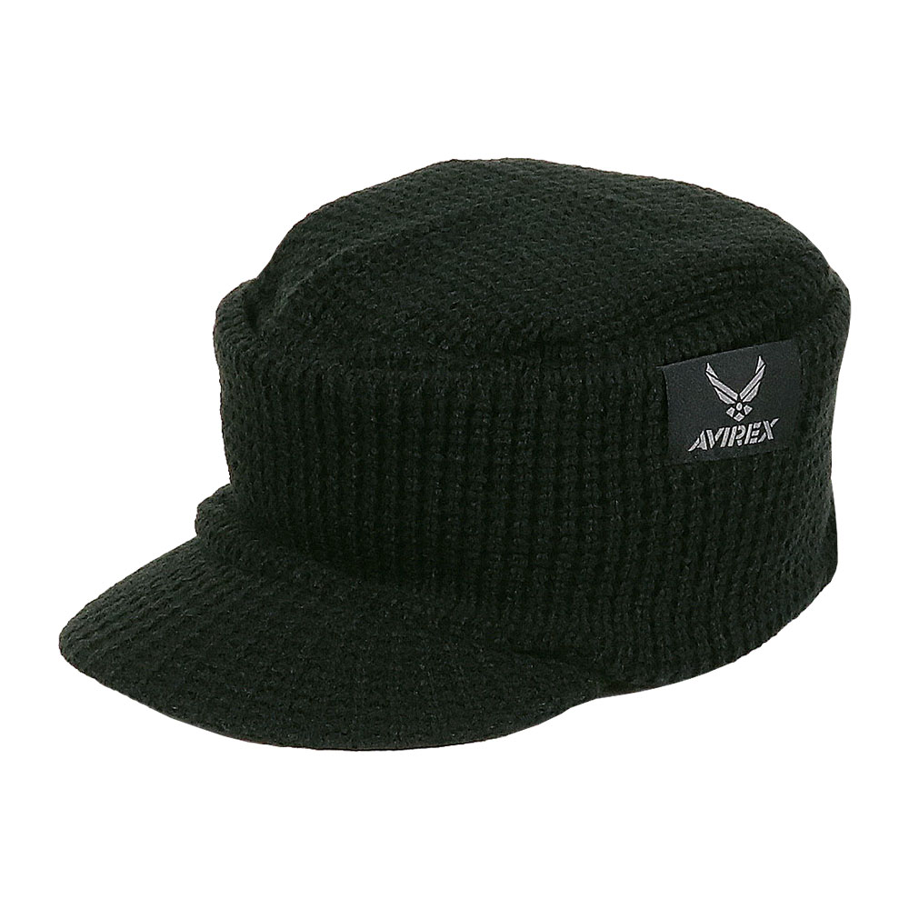 アビレックス オスロキャップ メンズ ツバ付き ニットキャップ ニット帽 帽子 AVIREX ジープキャップ ブランド ロゴ クラカーボ アーミー｜99headwearshop｜02