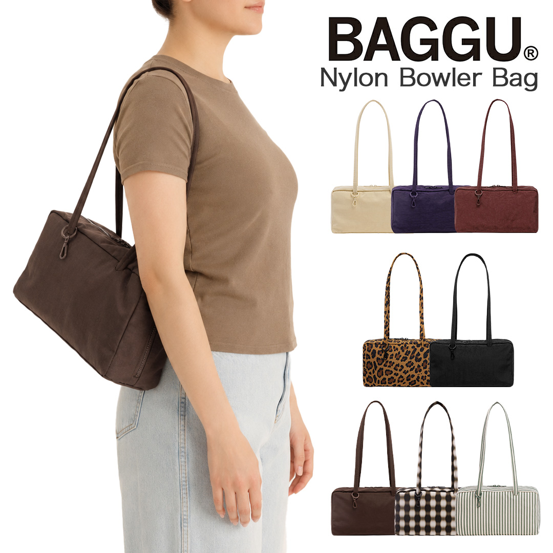 BAGGU ナイロンボウラーバッグ ブラウン BAGGU（バグゥ） ショルダー