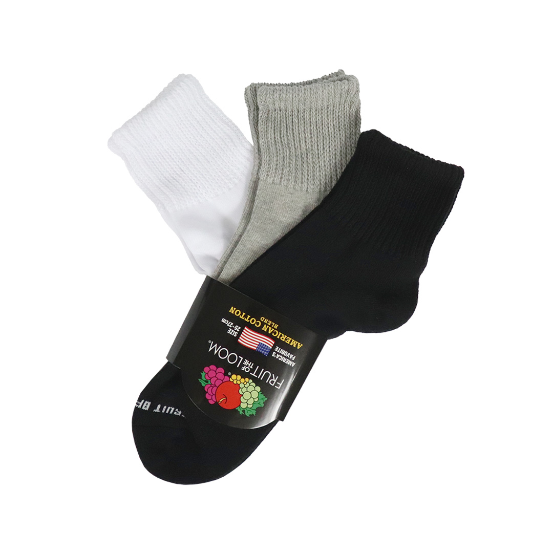 FRUIT OF THE LOOM 3足セット ライン ソックス メンズ フルーツ