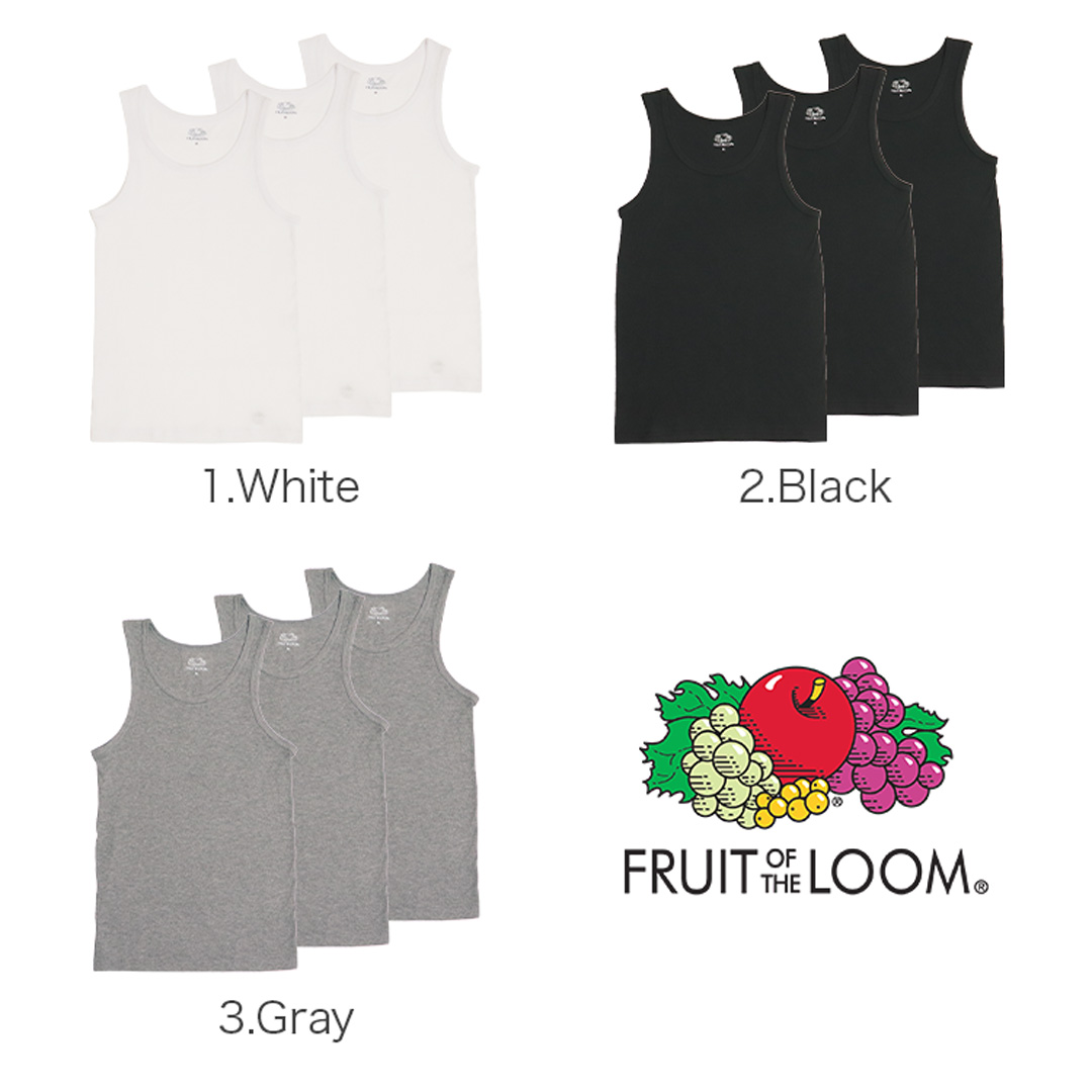 人気特価 FRUIT OF タンク フルーツオブザルーム 3枚セット LOOM THE トップス