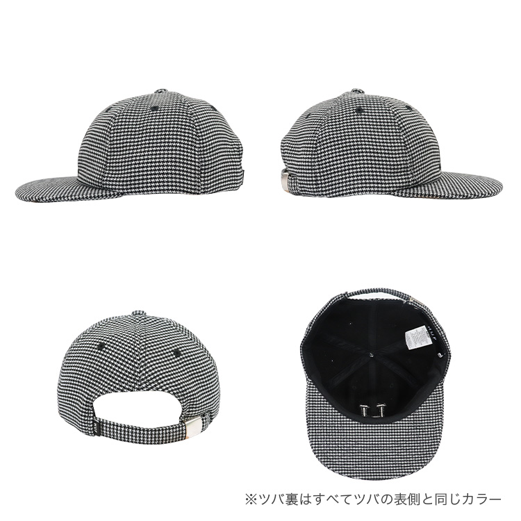 【美品】HUF ハフ キャップ 白黒 HUF ハフ キャップ メンズ レディース 千鳥格子 CLASSIC H