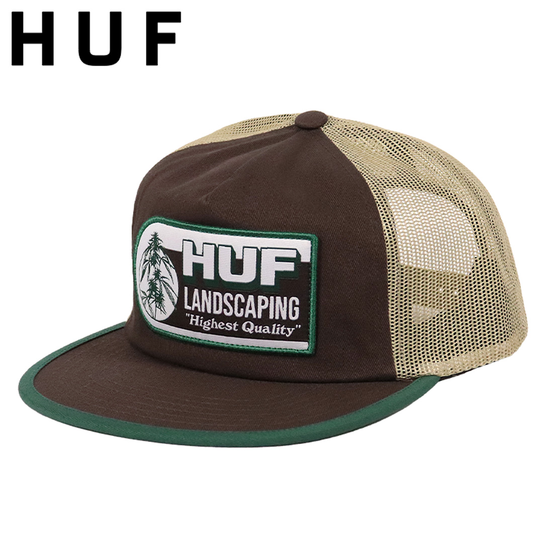 ハフ メッシュキャップ メンズ レディース トラッカー キャップ HUF 帽子 ワッペン ロゴ ブランド ストリート ランドスケーピング  スナップバック パッチ 野球帽