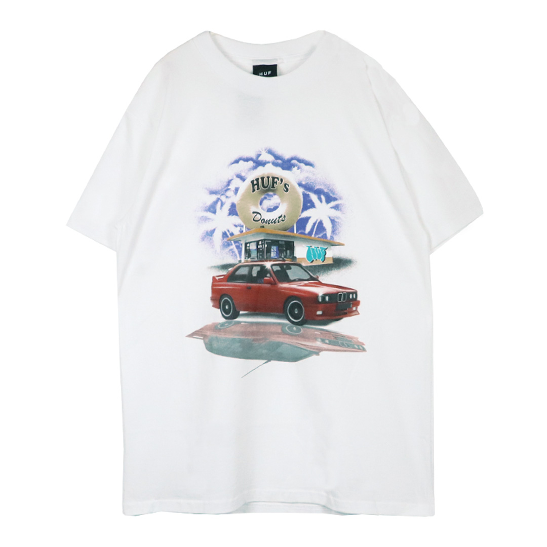 HUF ハフ Tシャツ 半袖 メンズ レディース ストリート ブランド ロゴ プリントT クルーネック 厚手 Drive Thru T-Shirt #TS02302 カジュアル