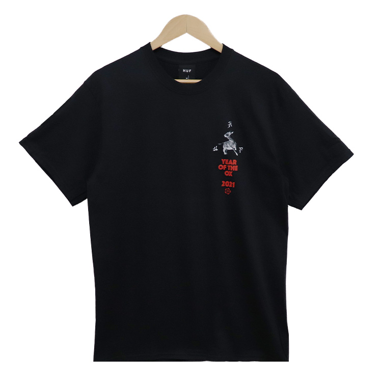 ★国内在庫/即発可*HUF*SIGHロゴプリントTシャツ★ ハフ) HUF ESSENTIALS BOX LOGO TEE (SS:TEE)(TS01666-BK) T
