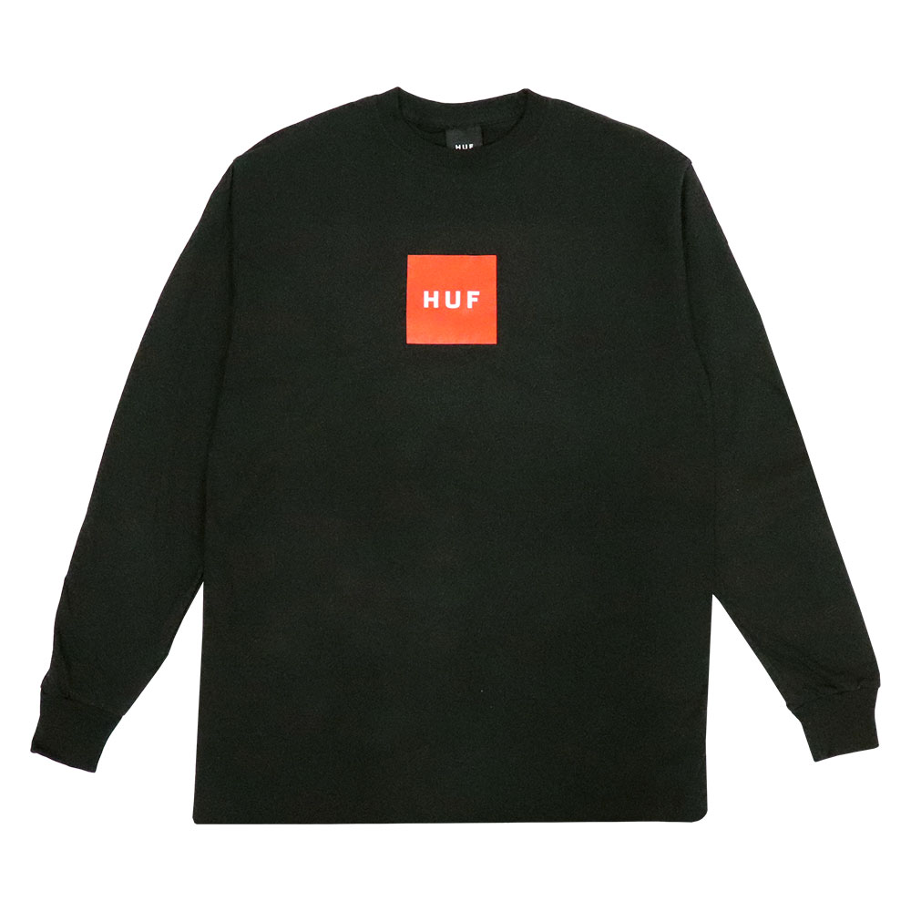 HUF ハフ ロンT メンズ ボックスロゴ プリント 長袖Tシャツ ブランド ロゴ ファッション トップス ストリート スケーター かっこいい おしゃれ