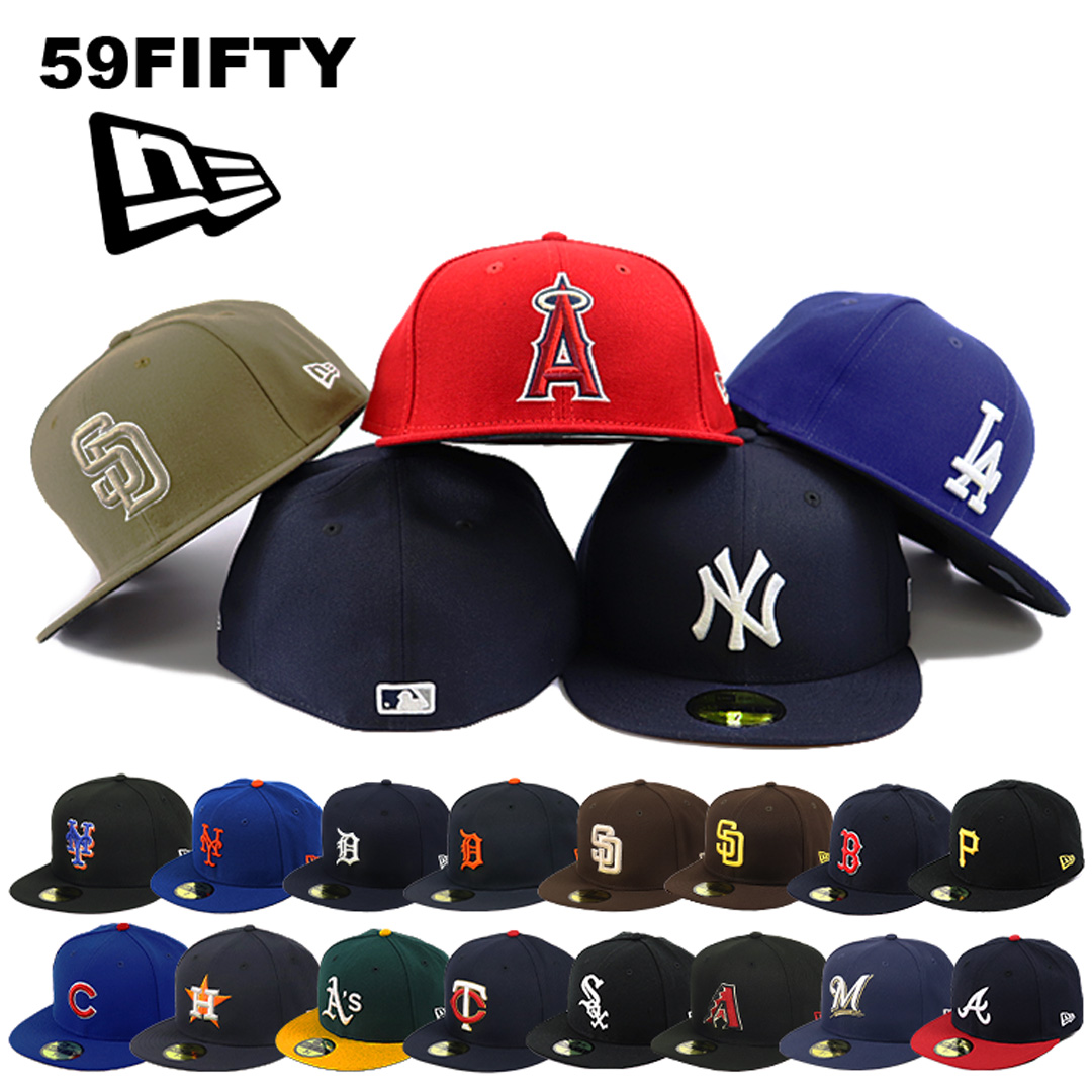 ニューエラ キャップ 59FIFTY NEW ERA MLB オーセンティック 公式モデル ベースボールキャップ LA NY ヤンキース ドジャース  エンゼルス パドレス