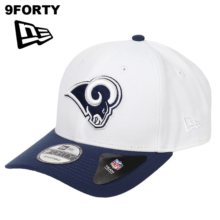 ニューエラ キャップ メンズ レディース 9FORTY ロサンゼルス・ラムズ NEW ERA LOS ANGELES RAMS NFL ロゴ 帽子  ブランド ツートンカラー