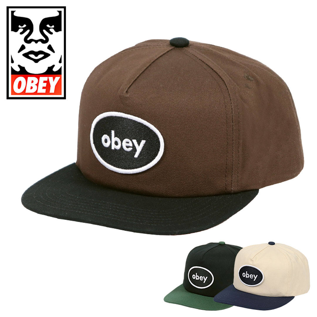 OBEY キャップ メンズ レディース ブランド ロゴ パッチ 5パネル 帽子