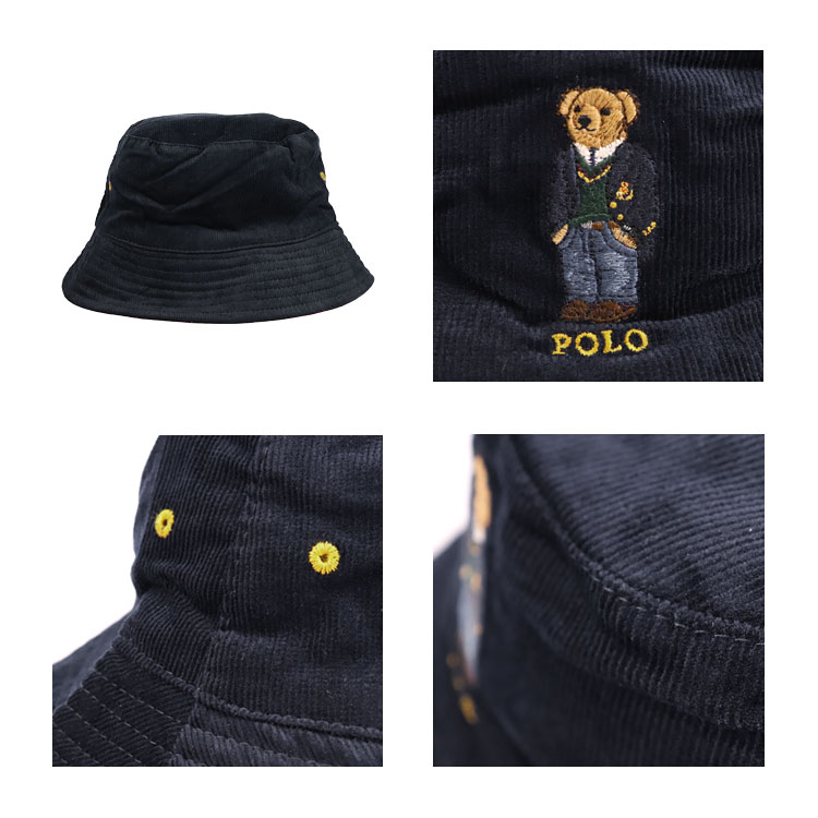 ラルフローレン コーデュロイ バケットハット ポロベア メンズ 帽子 おしゃれ Polo Ralph Lauren