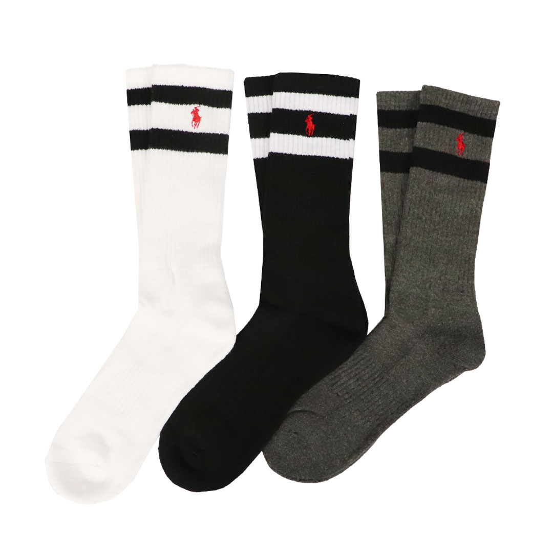 【watarumisaki0125】Ralph Lauren3点セット POLO RALPH LAUREN 3足セット ポロ・ラルフローレン ソックス
