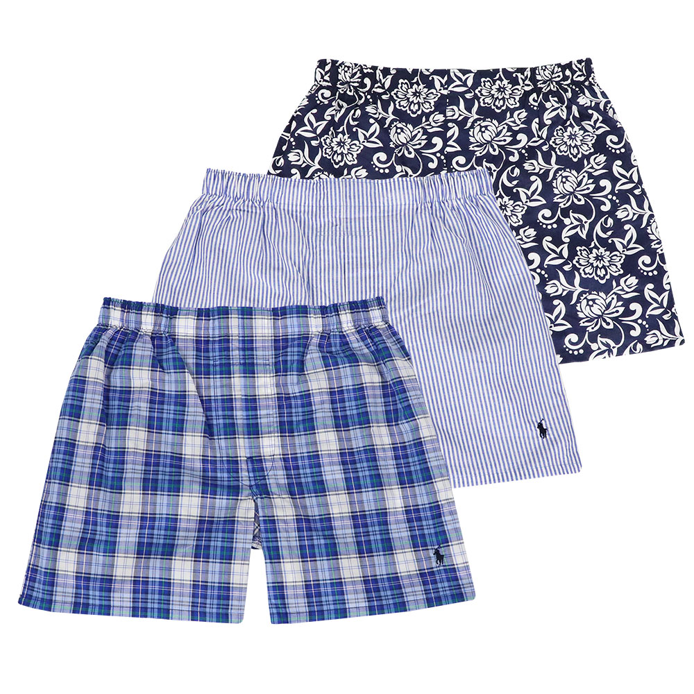 3枚組 ポロ・ラルフローレン トランクス メンズ 下着 Polo Ralph Lauren Classic Fit Packaged Woven  Boxers アンダーウェア