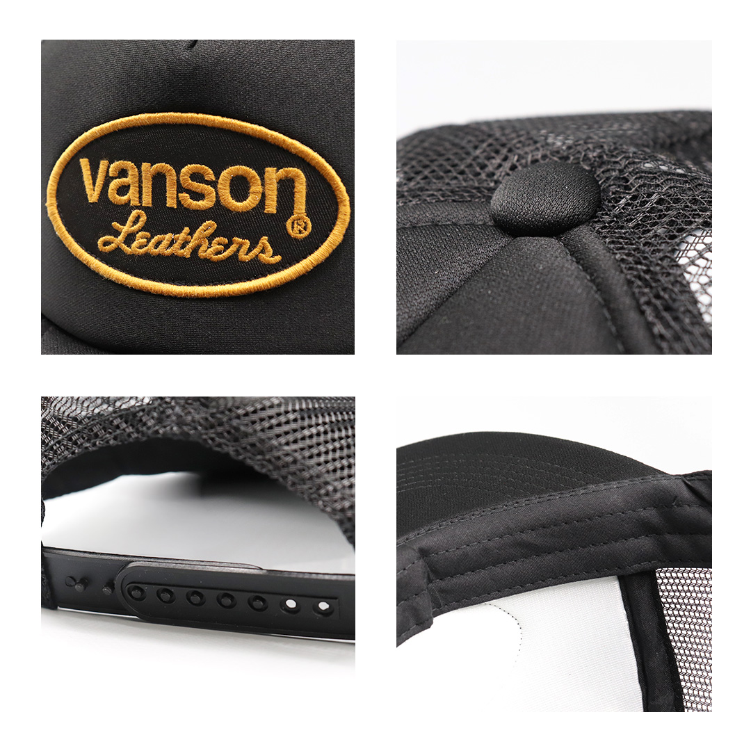美品 PABLO VINCI ボックスロゴ メッシュキャップ トラッカー 黒 VANSON（バンソン） メッシュキャップ トラッカーキャップ キャップ