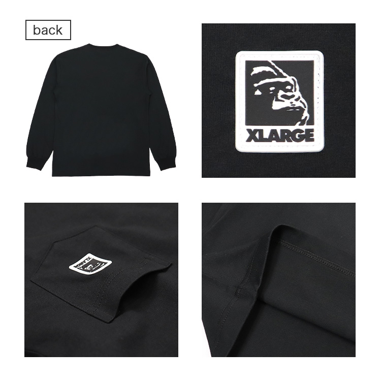 XLARGE ロンT メンズ エクストララージ 長袖Tシャツ ブランド ロゴ OG ゴリラ トップス ポケットTシャツ ポケT かっこいい スケボー  通年