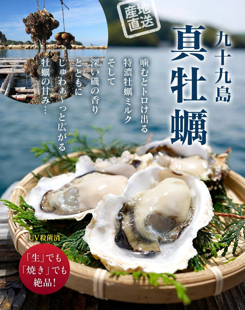 ☆九十九島かき☆殻付き真牡蠣(生食用) 3kg 九十九島産 開け方ガイド