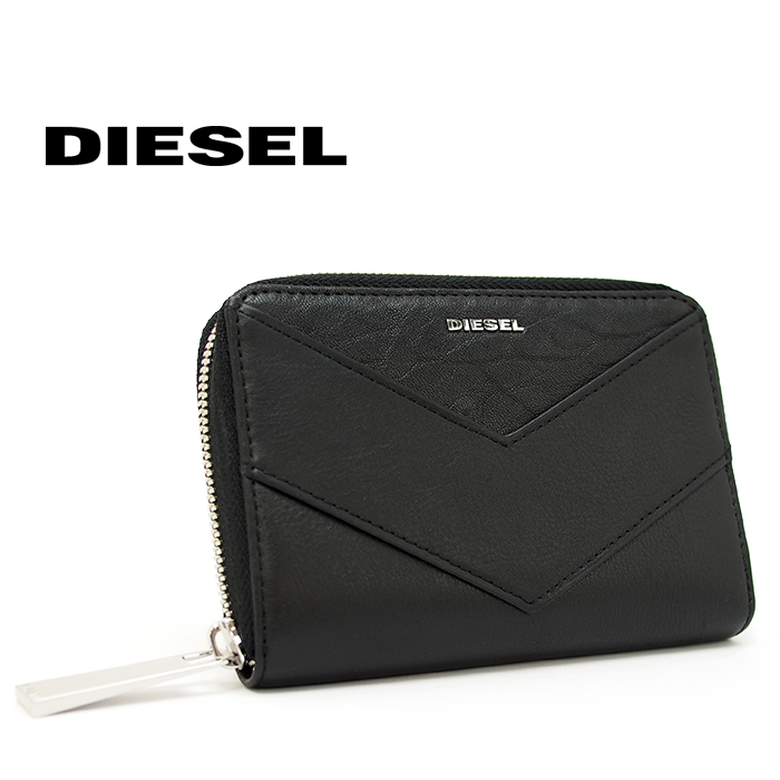 DIESEL ディーゼル ラウンドファスナー二つ折り財布 ブラック X06826 P0932 T8013 