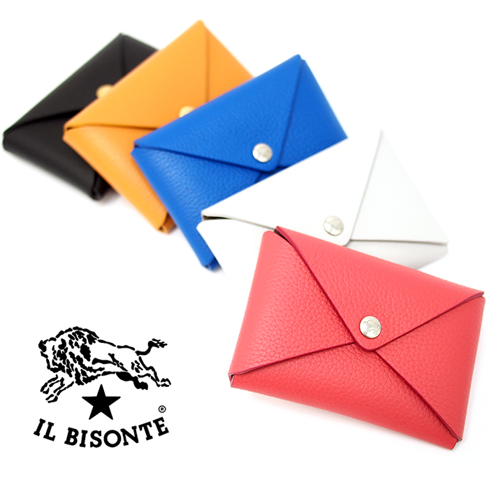 IL BISONTE イルビゾンテ レザーカードケース コインケース スナップカードケース C1258 全5色 イルビゾンテ カードケース