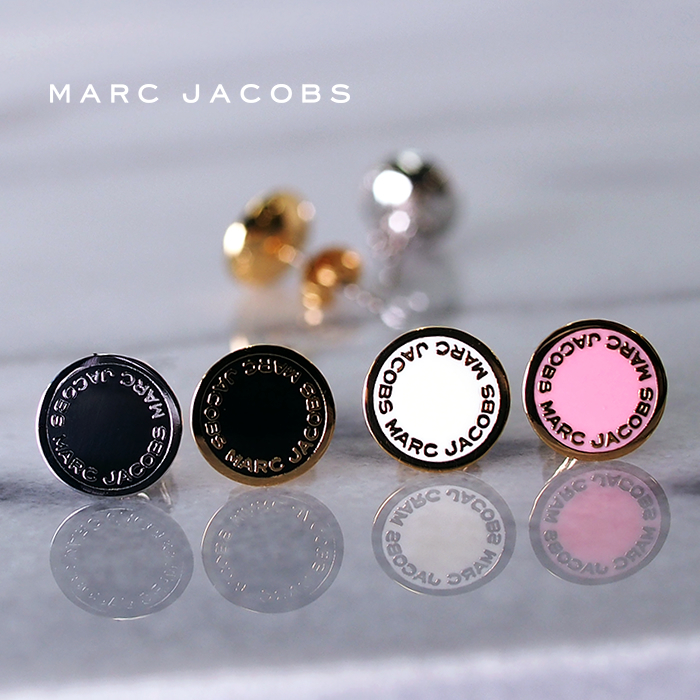 MARC JACOBS マークジェイコブス ピアス LOGO DISC ENAMEL STUDS 全4色