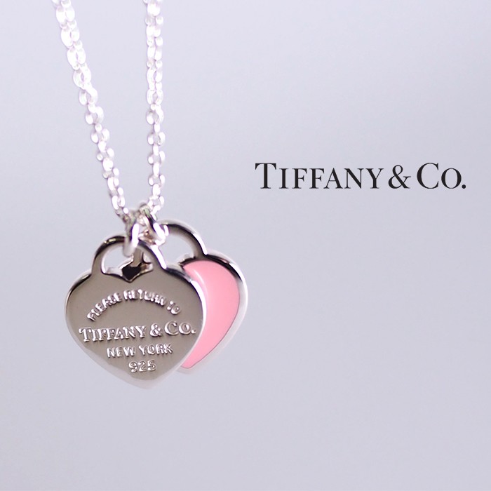 TIFFANY&Co. ティファニー ネックレス ミニ ダブルハートタグ シルバー 