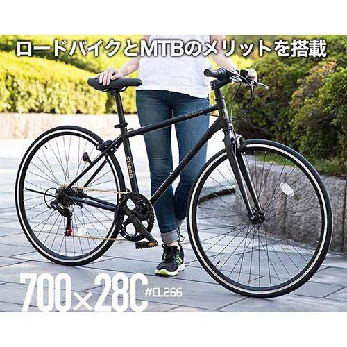 自転車 サイクル 21テクノロジー クロスバイク 26インチ シマノ6段変速