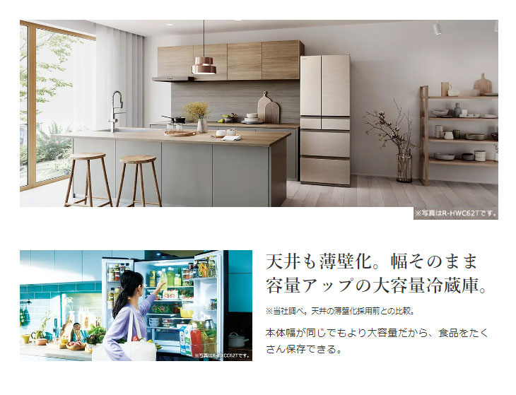 Amazon | 日立 冷蔵庫 幅60cm 470L ライトゴールド R-HWS47S N 5