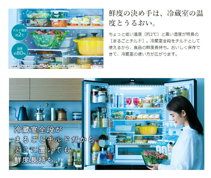 日立 冷蔵庫(401〜500L) ライトゴールド （485L・フレンチドア
