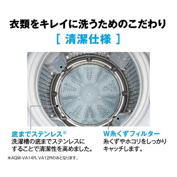 AQUA（アクア） 洗濯機(全自動 9.0kg〜11kg) AQW-VA9R-W AQUA (洗濯9kg