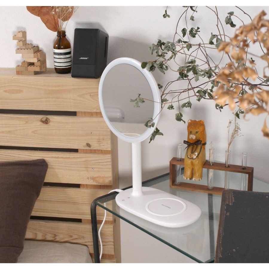 ココロ ビューティー アクトレス ミラー ワイヤレス充電器機能付き
