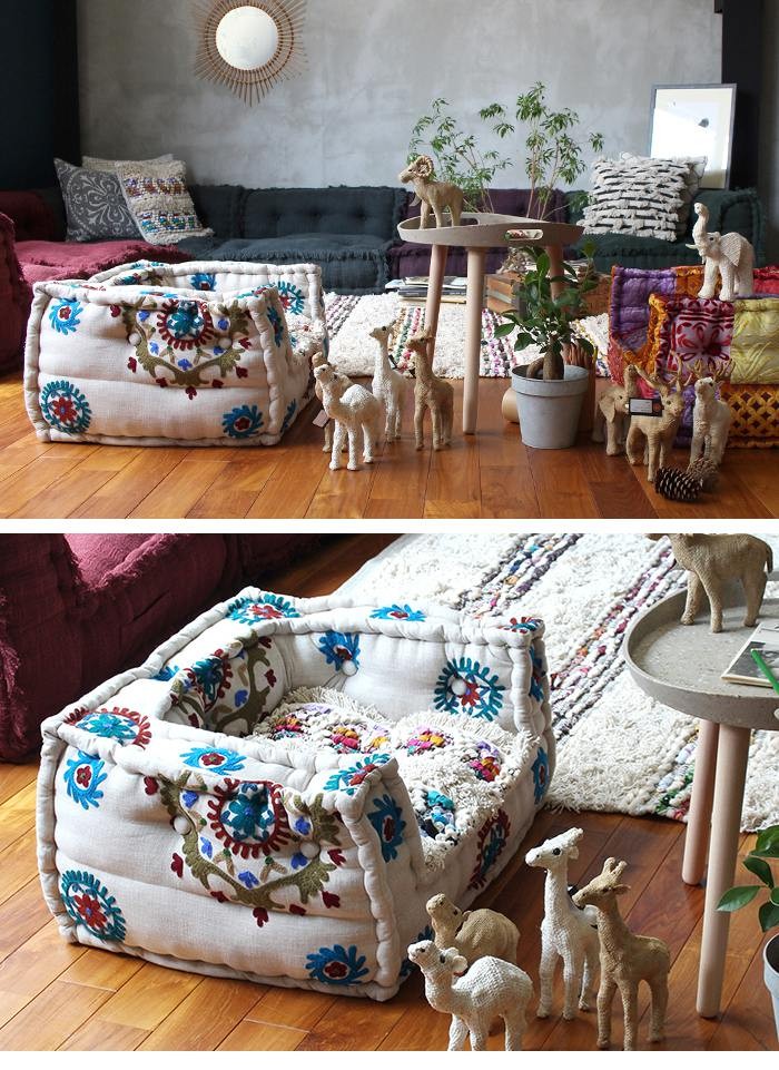 BMS キッズ ソファ ストライプ