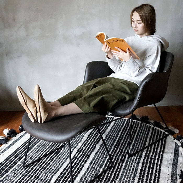 a.depeche（アデペシュ） パニッシュ オットマン 脚置き PU レザー 合