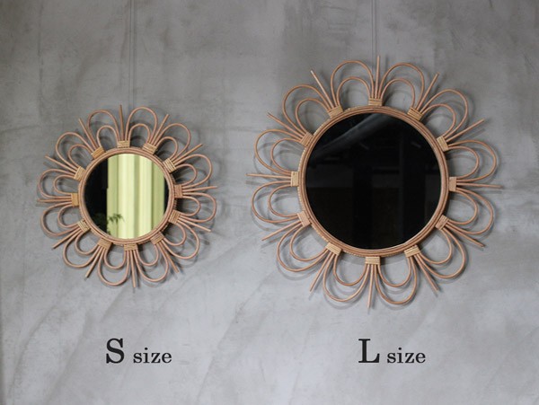 壁掛けミラー フラワー ロッタ ラタン ミラー フルール Lサイズ rotta rattan mirror fleur L 花モチーフ 大きい サイズ  大きめ adepeche アデペシュ : 020-rot-flu-l : a.depeche アデペシュ 家具通販 - 通販 -  Yahoo!ショッピング