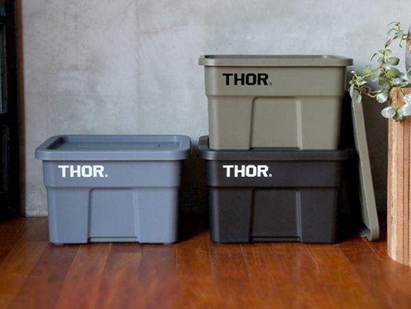 India THOR　コンテナBOX　22L ブラック3個セット 楽天市場】【7/25限定P3倍】 収納ボックス コンテナ オシャレ