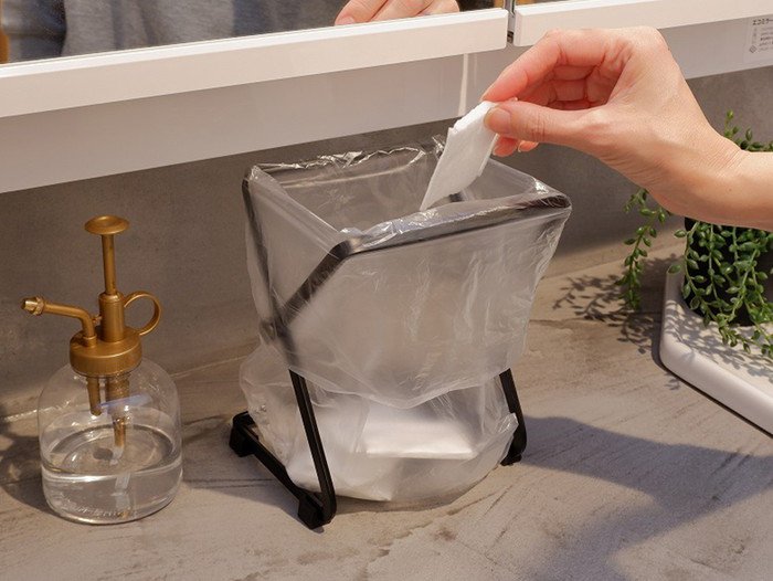 ポリ袋ホルダーS ゴミ袋スタンド ミニ キッチン ゴミ箱 レジ袋 生ごみ