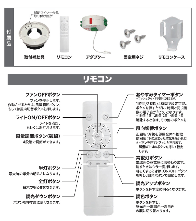 ベルソス シーリングファンライト VS-IT005S-WH ホワイト 10畳 LED