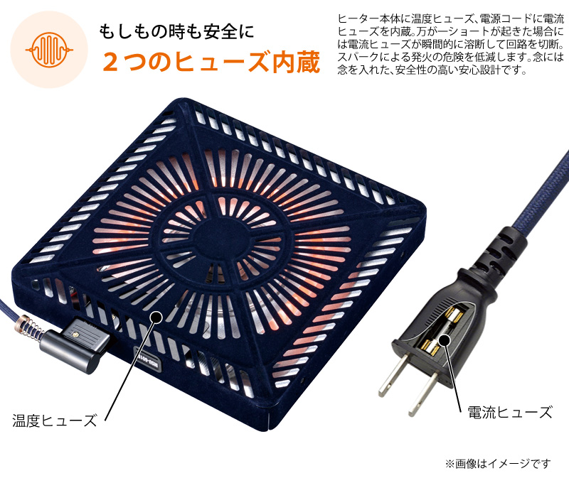 メトロ電気工業 こたつ用 取り替えヒーター MSU-601E(DKB) 交換用 薄型 コタツヒーターユニット 手元コントローラー 遠赤外線 U字型 石英管 600W ユアサ炬燵推奨 関連画像3