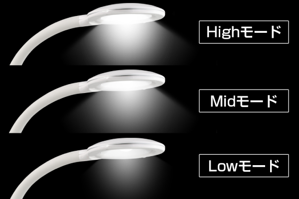 ジェントス DK-R255WH ホワイト Lumillionシリーズ 眼の事を考えたデスクライト 明るさ最大520ルーメン フレキシブルアームで光の方向を自由に調節可能｜a-do｜02