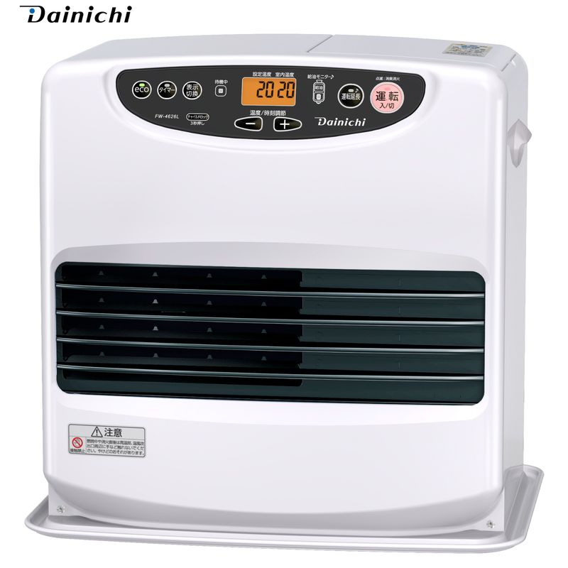 �_�C�j�` Dainichi �Ζ��t�@���q�[�^�[ FW-4626L-W ���[���z���C�g �X�s�[�h���� �ؑ�12�� �R���N���[�g16�� 9���b�g���^���N �ȃG�l ���r���O ���{��