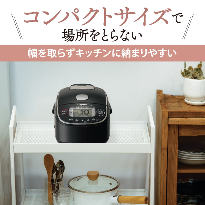 （超美品）NP-RT05-BA 象印 炊飯器 圧力 IH炊飯ジャー 3合炊き 圧力IH炊飯ジャー（3合炊き） ブラック | 象印 | NP-RT05-BA | Joshin