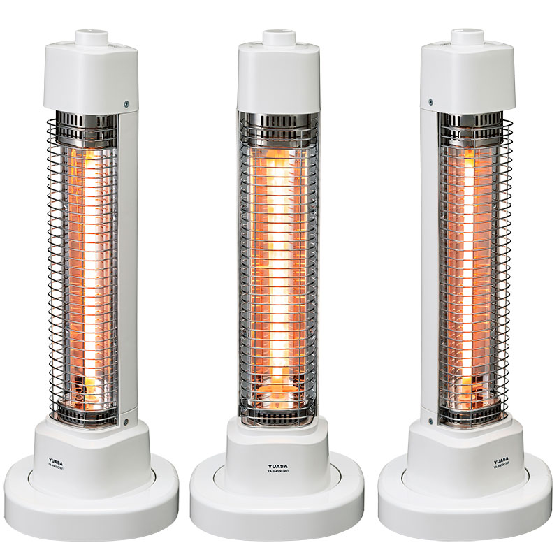 ユアサプライムス 電気ストーブ ハロゲンヒーター 400W YA-H410D(W) 首