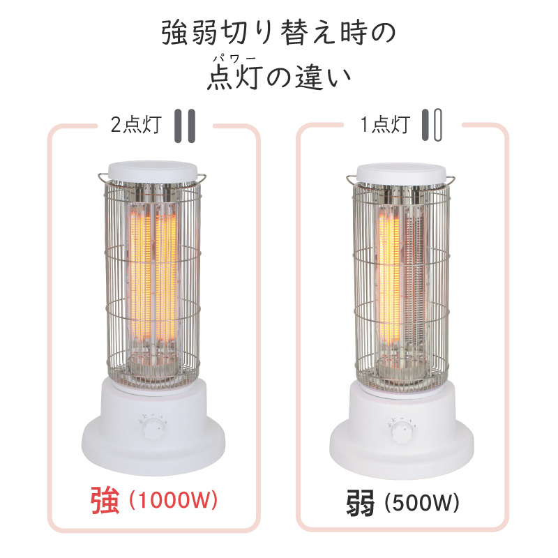 ユアサプライムス 電気ストーブ クラシックカーボンヒーター
