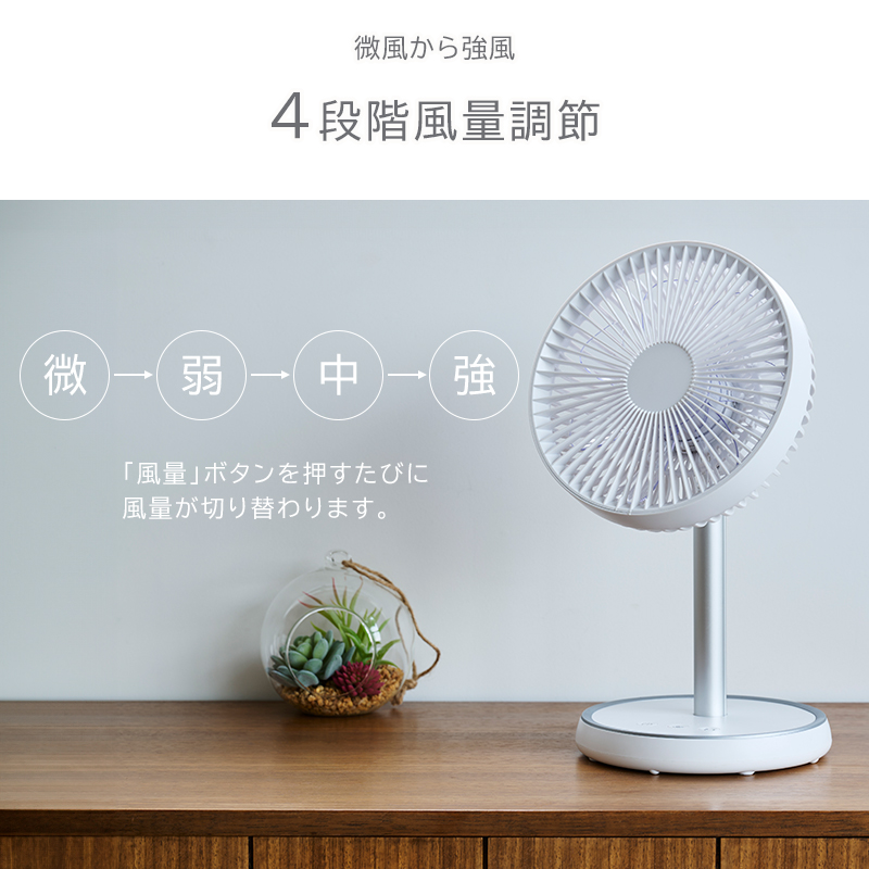 ユアサプライムス コンパクトファン DCモーター 小型 扇風機 YL
