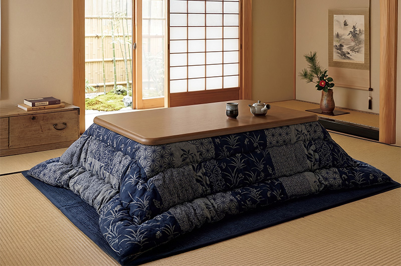 ユアサプライムス こたつテーブル YK-DL1050HT(MBR) 105×75cm 長方形