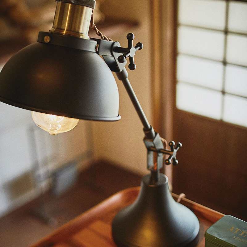 東谷 デスクライト E26口金 LED電球対応 LHT-737 1灯 アンティーク調