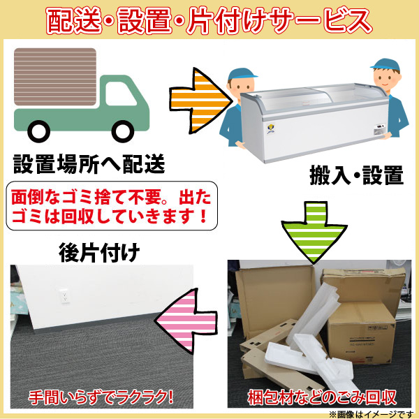カノウ冷機 低温フリーザー ショーケース 配送設置費 エリアB サイズ1の画像